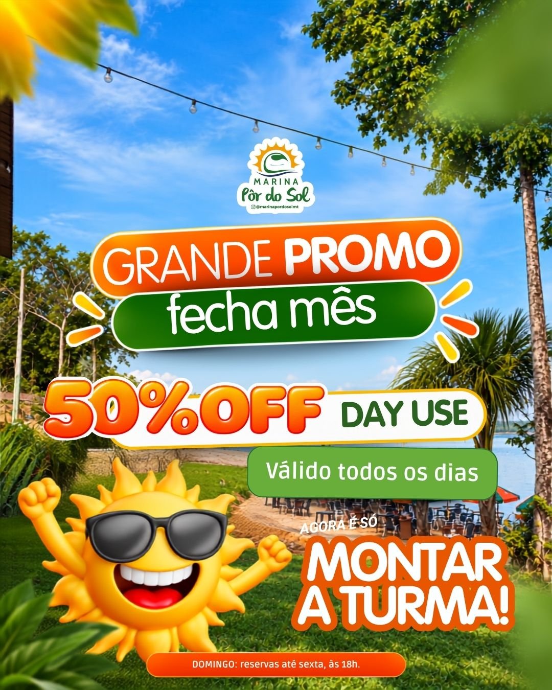GRANDE PROMOÇÃO DE FINAL DE MÊS NA MARINA PÔR DO SOL!